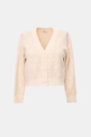 كادريغان بنقوش لامعة وأزرار