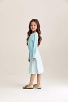 فستان محبوك بنقوش هندسية