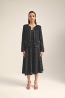 جاكيت تويد بقصة مفتوحة