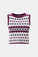 بلوزة مطبعة بدون أكمام