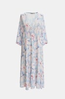 فستان طبقات بنقوش موردة