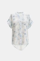 قميص مورد بأكمام قصيرة