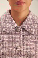 جاكيت تويد مزين بجيوب