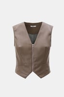 جاكيت جلد بلا أكمام