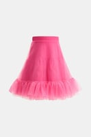 تنورة تول منفوشة بكشكش