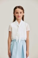 بلوزة بياقة بربطة عنق