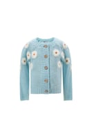 كارديغان محبوك بورود بارزة