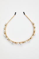 طوق شعر مزين باللؤلؤ والكريستال