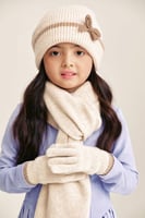 طقم قبعة وقفازات وشاح (3 قطع)