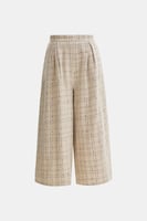 بنطلون تويد بقصة واسعة