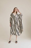 جلابية مشجرة مزينة بعقدة