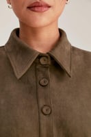 فستان شامواة بأكمام منفوخة