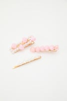 طقم مشبك شعر مزين بالخرز