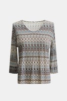 بلوزة مزينة بنقوش