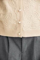 كارديغان محبوك مطرز بخيوط