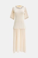 فستان بتصميم قطعتين بكريستالات