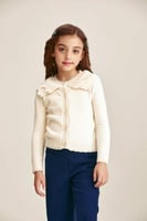 كارديغان بياقة كشكش