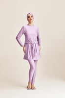 طقم بوركيني مزين بربطة (3 قطع)