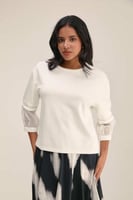 بلوزة فضفاضة بأساور مطاطية