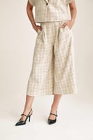 بنطلون تويد بقصة واسعة