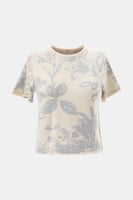 بلوزة موردة بأكمام قصيرة