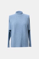 بلوزة فضفاضة بياقة عالية