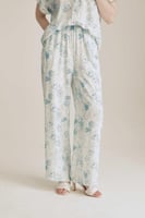 بنطلون مورد بخصر مطاطي