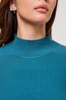 بلوزة بيسك بياقة عالية