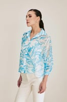 قميص بطبعات مشجرة