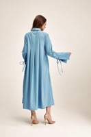 فستان قميص مزين بكسرات