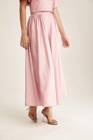 بنطلون واسع مزين بكسرات