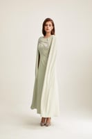 فستان بكاب مزين بالكريستال