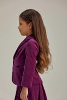 جاكيت مخمل مزين بجيوب