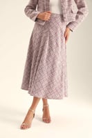 تنورة تويد بقصة كلوش