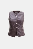 جاكيت جلد بلا أكمام