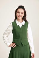 جاكيت مدرسة متوسط بلا أكمام