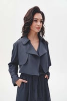 فستان بأزرار مع جاكيت