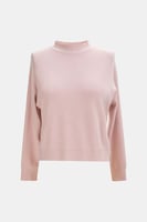 بلوزة محبوكة بياقة عالية