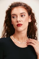 سلسال طبقتين بتعليقة كريستالات