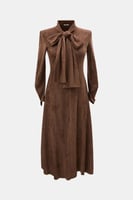 فستان بياقة بربطة عنق