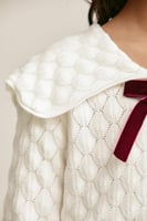 كارديغان محبوك بفيونكة مخمل