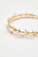 طوق شعر مٌزدوج مزين باللؤلؤ