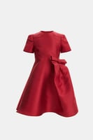 فستان تفتا مزين بفيونكة