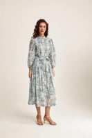 فستان مطبع بنمط قميص