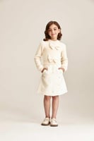 تنورة تويد مزينة باللؤلؤ والترتر