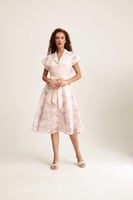 فستان مورد بأكمام قصيرة