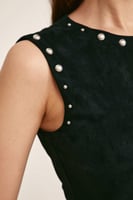 بلوزة بلا أكمام بعقدة جانبية