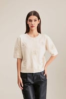 بلوزة محبوكة بورورد بارزة