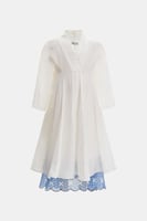 فستان واسع بطبقة مطبعة