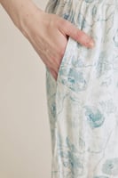 بنطلون مورد بخصر مطاطي